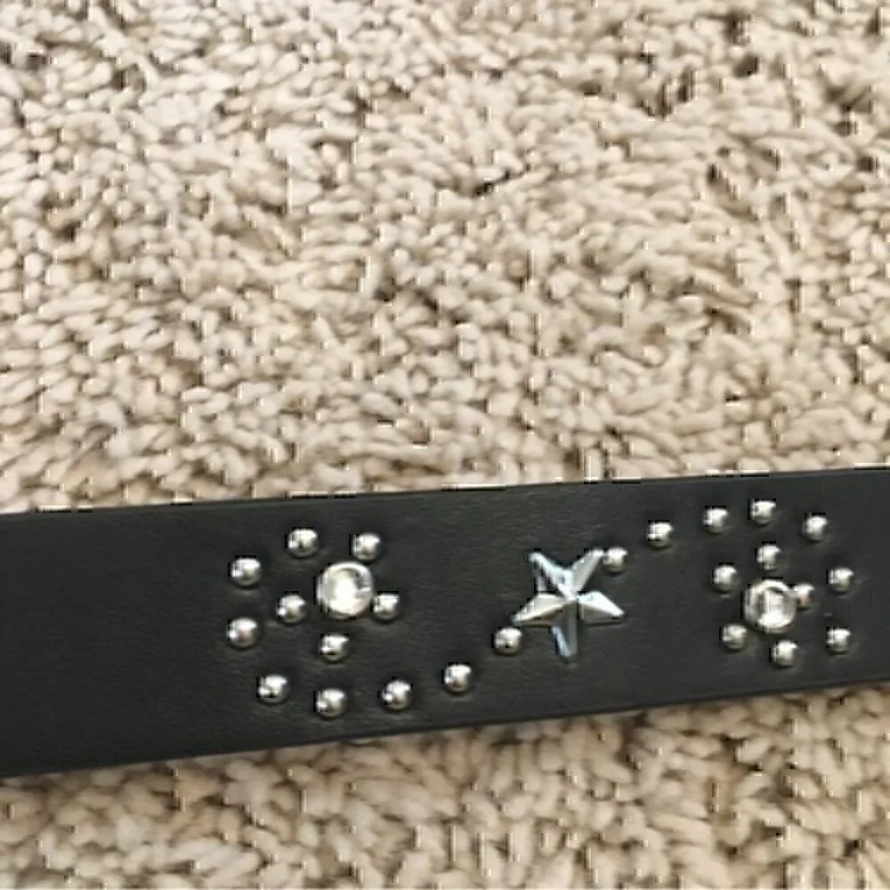 Girls size large black bling belt